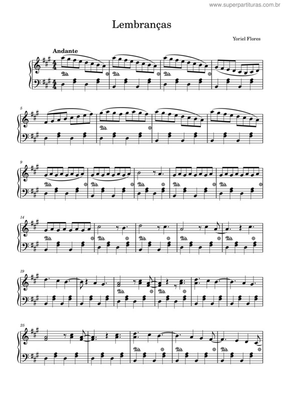 Partitura da música Lembranças v.12