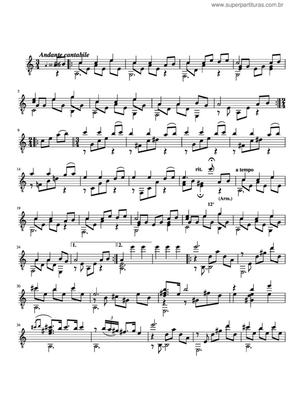 Partitura da música Leo Brouwer Un Dia De Noviembre