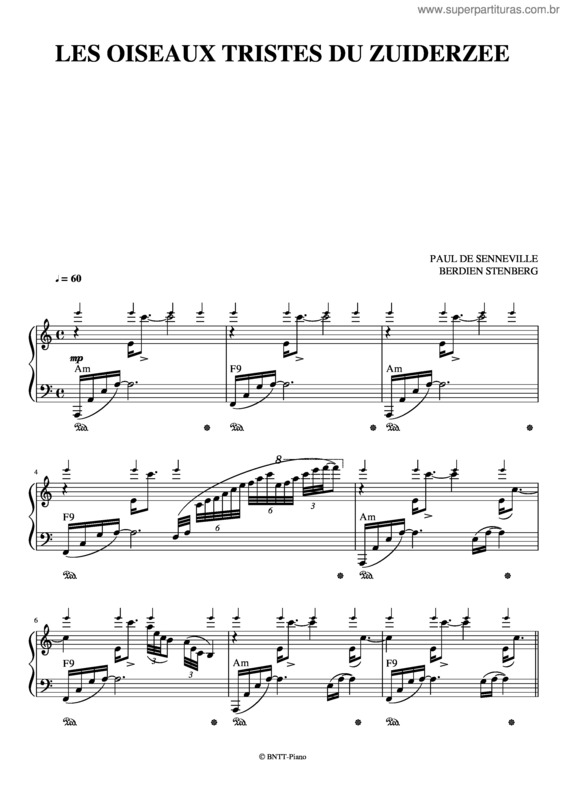 Partitura da música Les Oiseaux Tristes Du Zuiderzee v.2