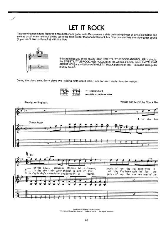 Partitura da música Let It Rock