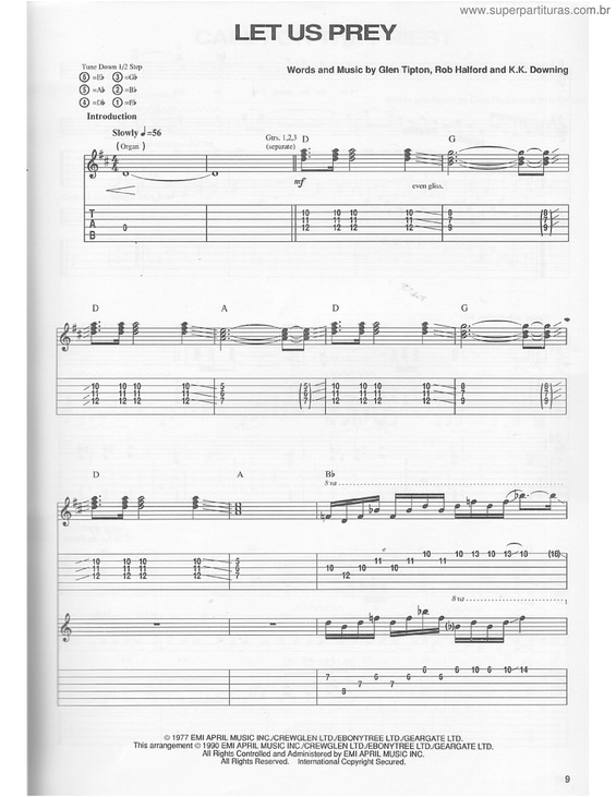 Partitura da música Let us prey