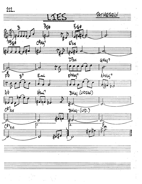 Partitura da música Lies v.3