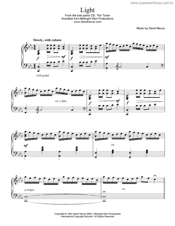 Partitura da música Light v.2