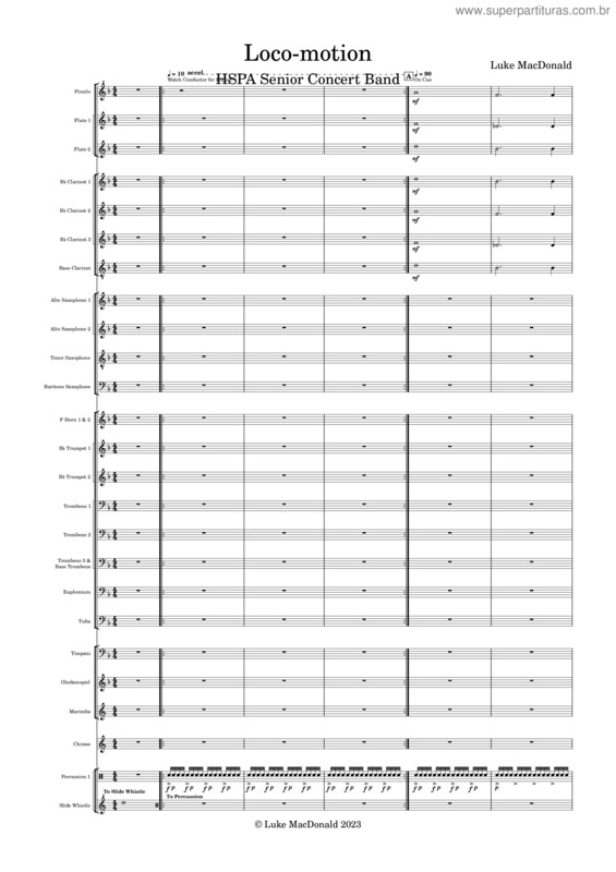 Partitura da música Loco-Motion