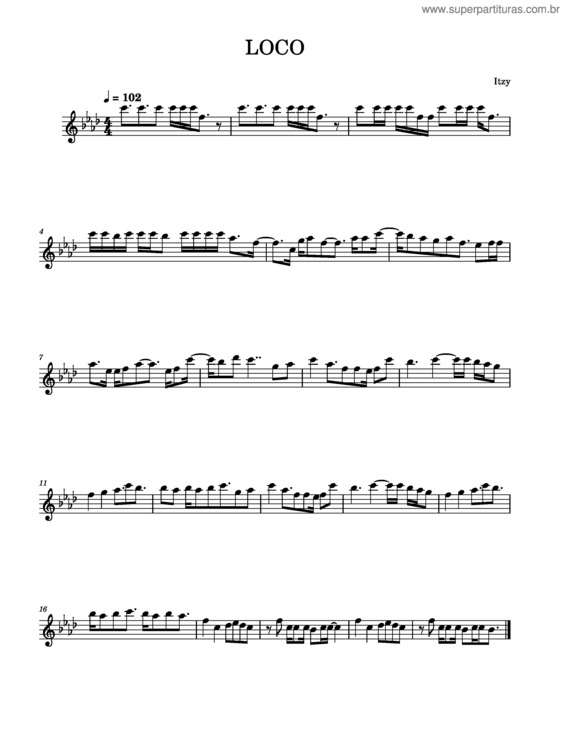 Partitura da música Loco