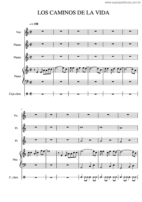 Partitura da música Los Caminos De La Vida v.3