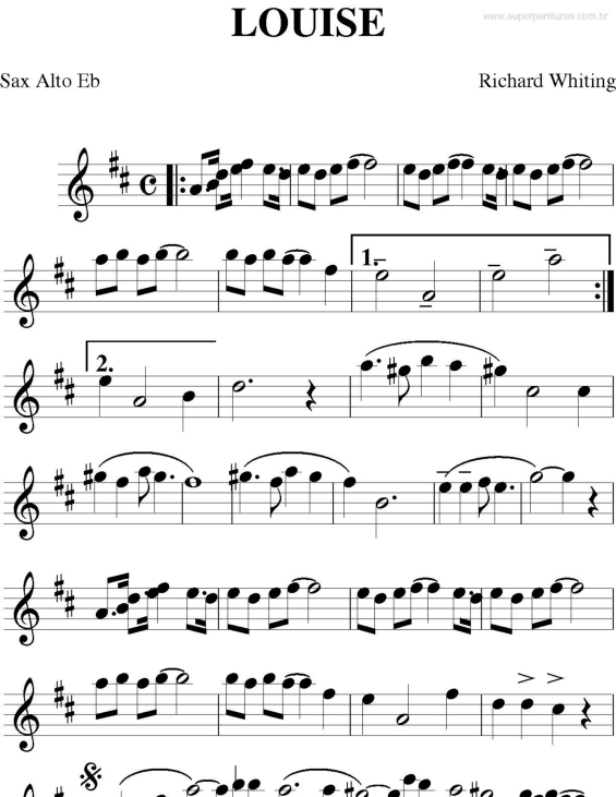 Partitura da música Louise