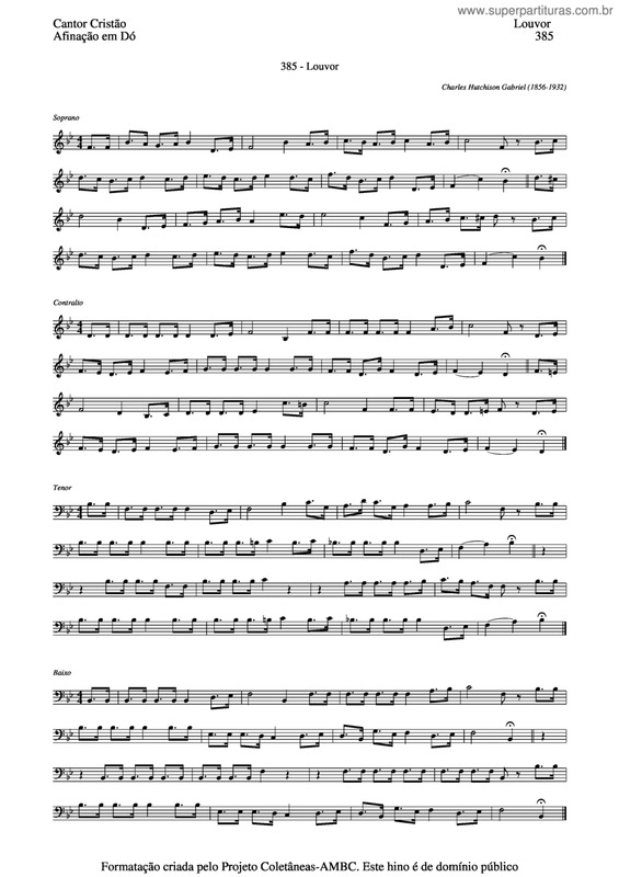 Partitura da música Louvor v.5