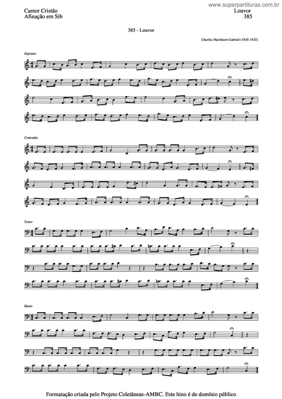 Partitura da música Louvor v.7