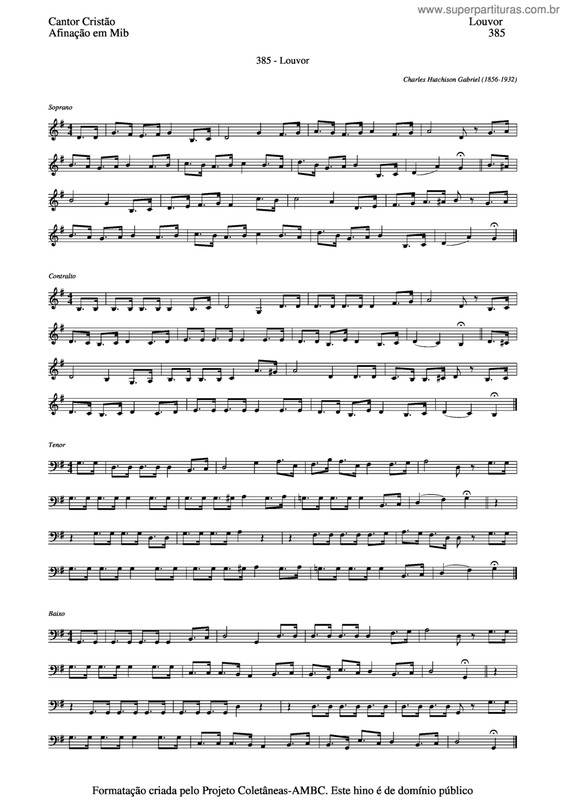 Partitura da música Louvor v.9