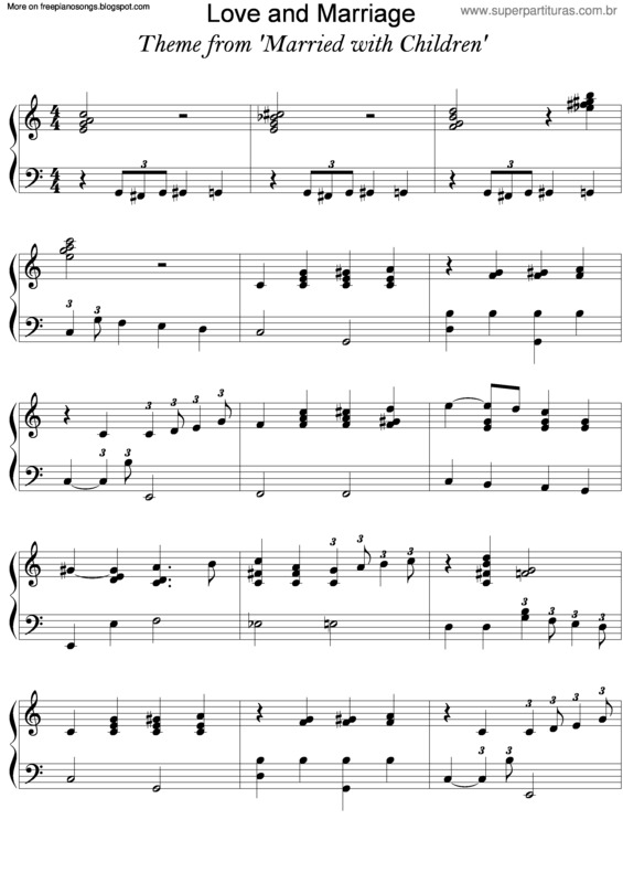 Partitura da música Love And Marriage v.2