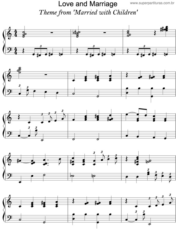 Partitura da música Love And Marriage