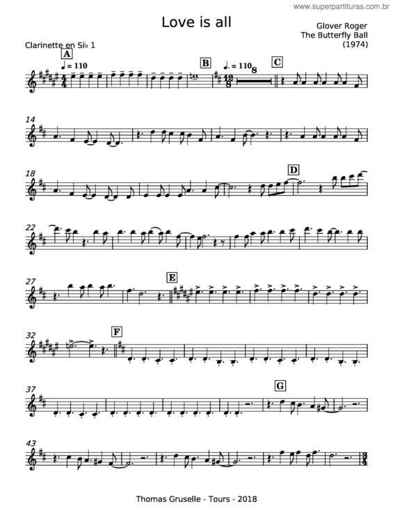 Partitura da música Love Is All