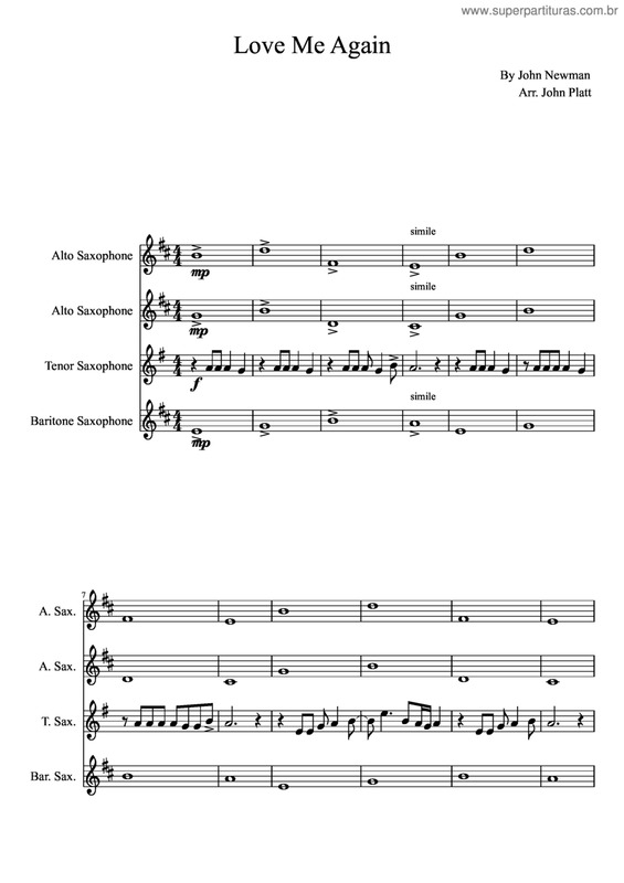 Partitura da música Love Me Again