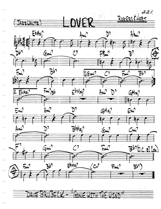 Partitura da música Lover v.6