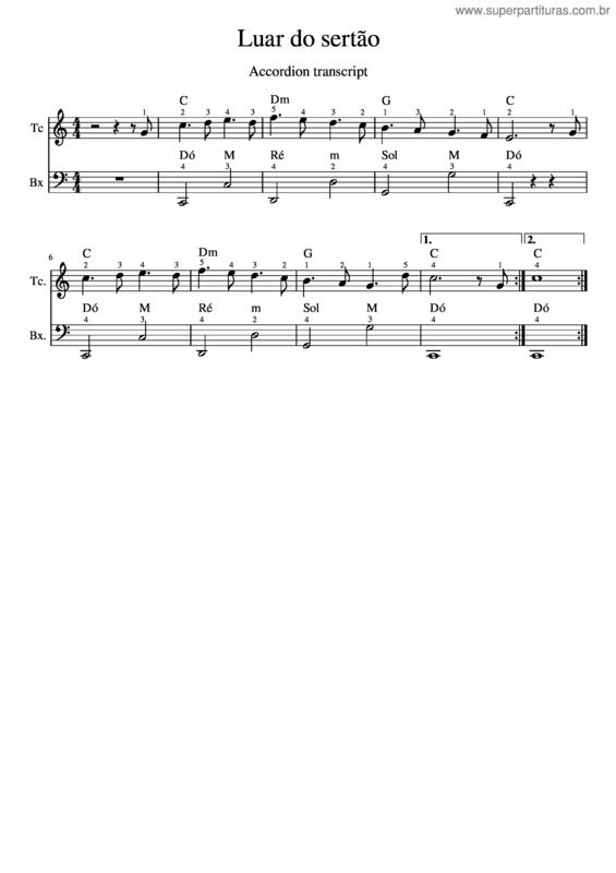 Partitura da música Luar Do Sertão v.23