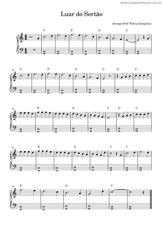 Partitura da música Luar Do Sertão v.29