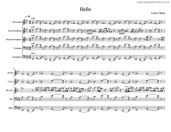 Partitura da música Lucky Chops: Hello