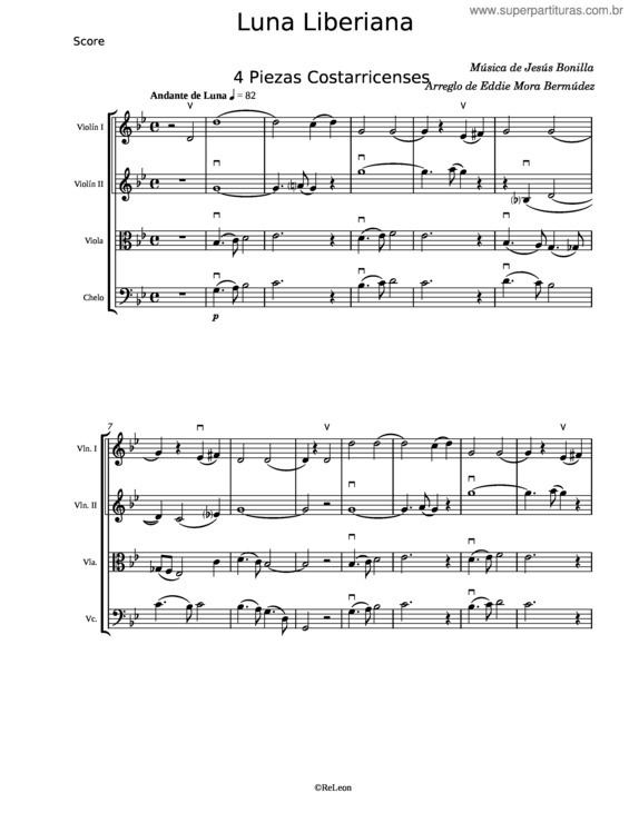 Partitura da música Luna Liberiana