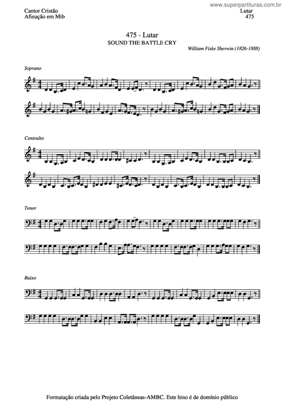 Partitura da música Lutar v.4