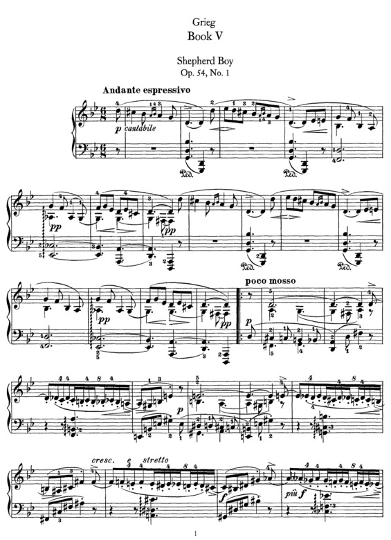 Partitura da música Lyric Pieces Book 5