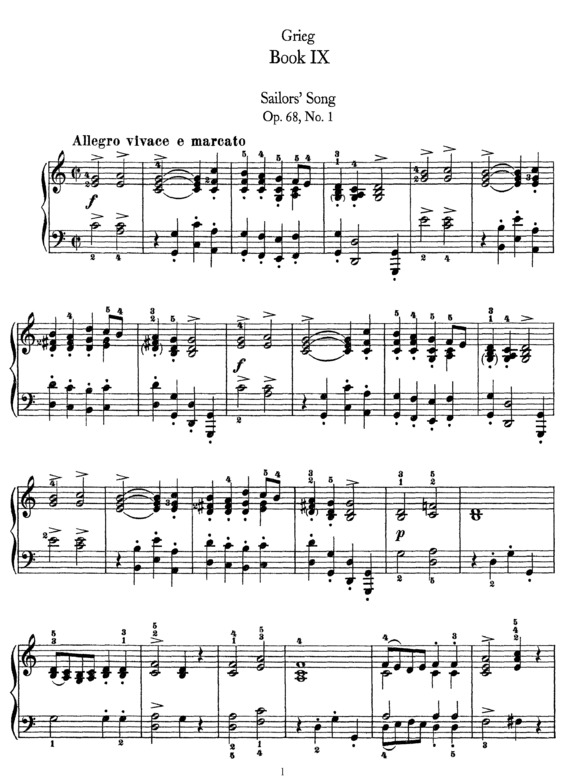 Partitura da música Lyric Pieces Book 9