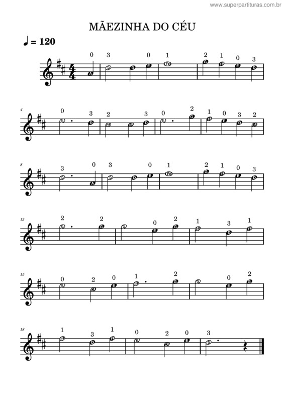 Partitura da música Maezinha Do Ceu v.6