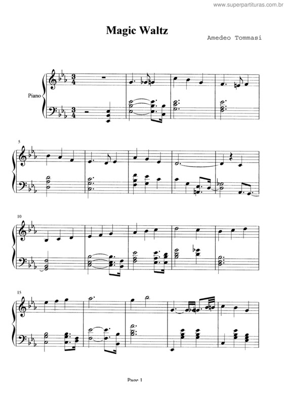 Partitura da música Magic Waltz