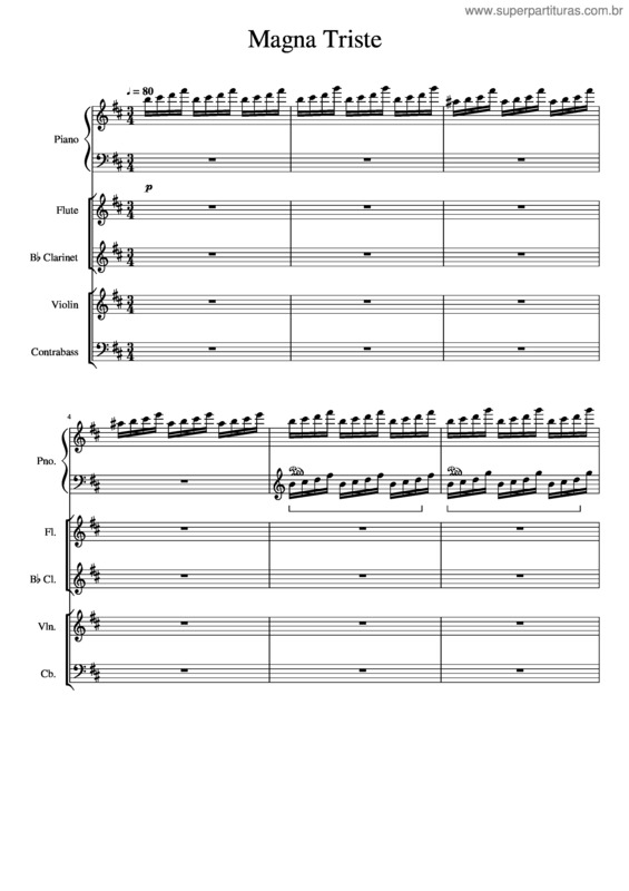 Partitura da música Magna Triste