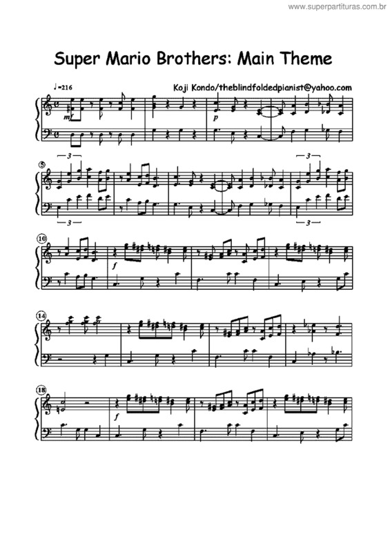 Partitura da música Main Theme v.16