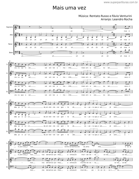 Partitura da música Mais Uma Vez v.8