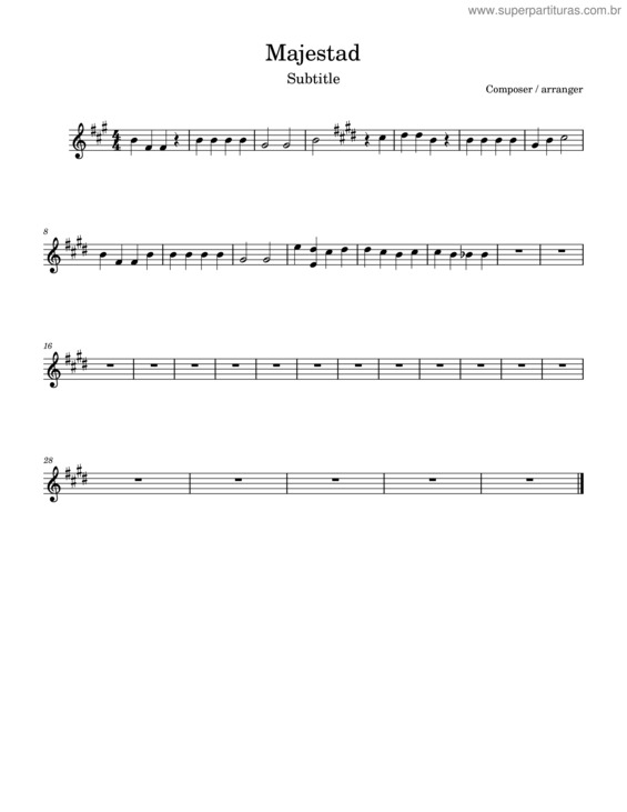 Partitura da música Majestad v.2