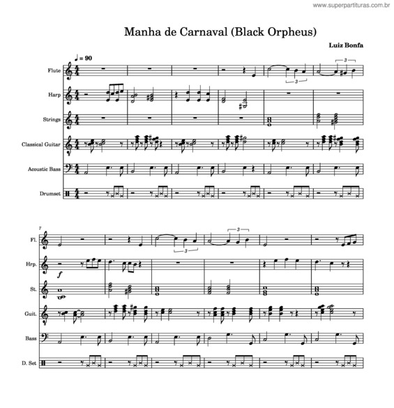 Partitura da música Manhã De Carnaval v.16