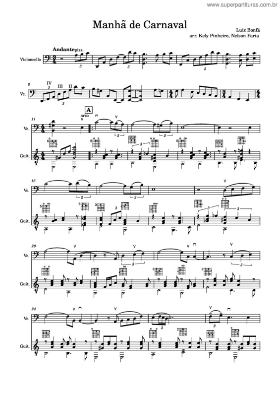 Partitura da música Manhã De Carnaval v.35