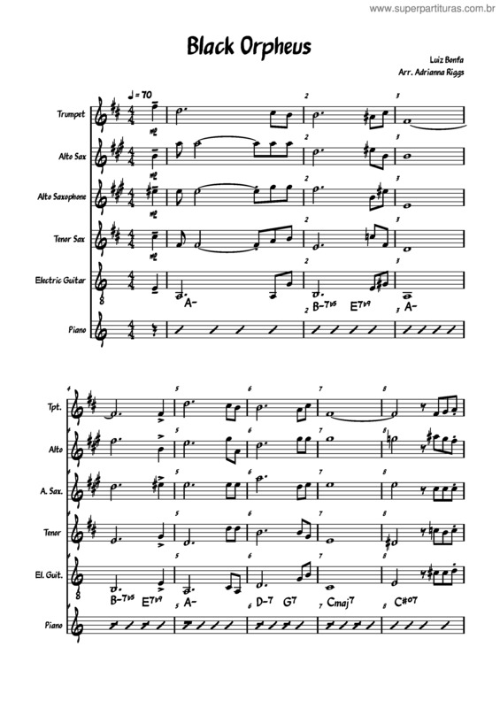 Partitura da música Manhã De Carnaval v.56