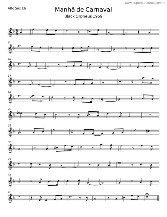 Partitura da música Manhã De Carnaval v.57