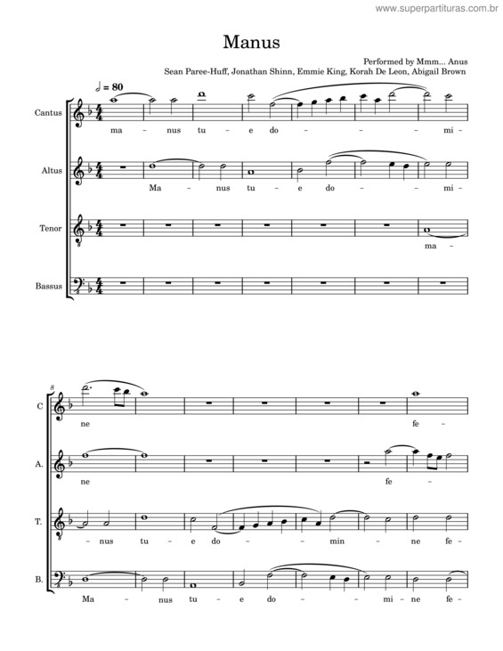 Partitura da música Manus Use This One