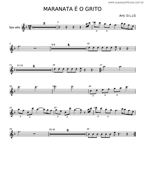 Partitura da música Maranata É O Grito v.4