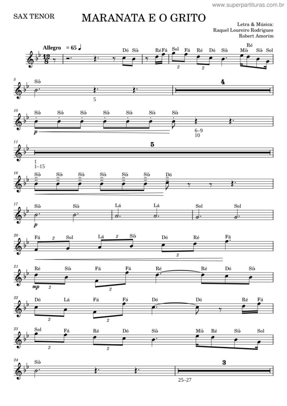 Partitura da música Maranata É O Grito v.5