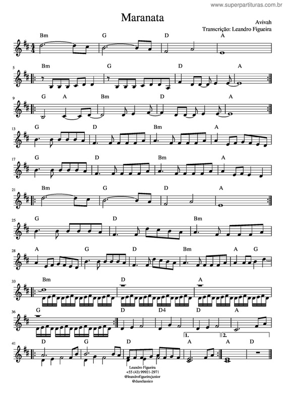 Partitura da música Maranata v.13