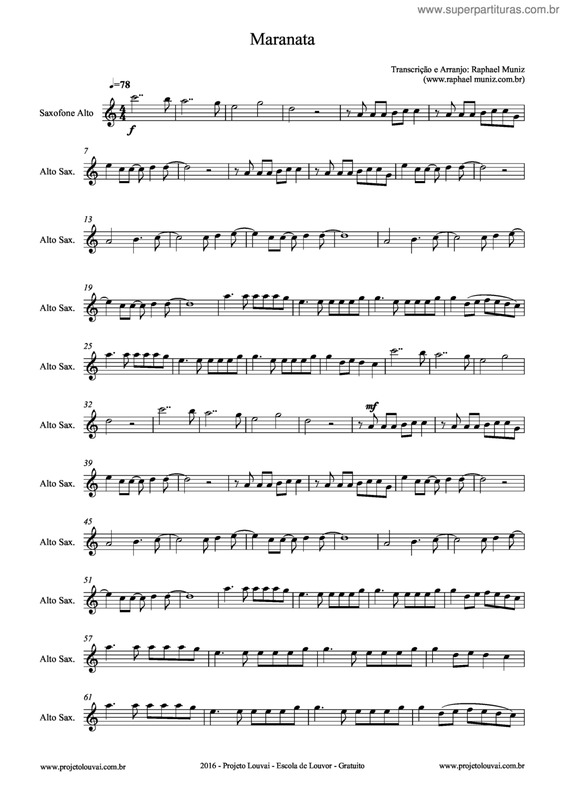 Partitura da música Maranata v.18