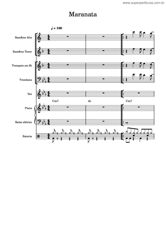 Partitura da música Maranata v.20