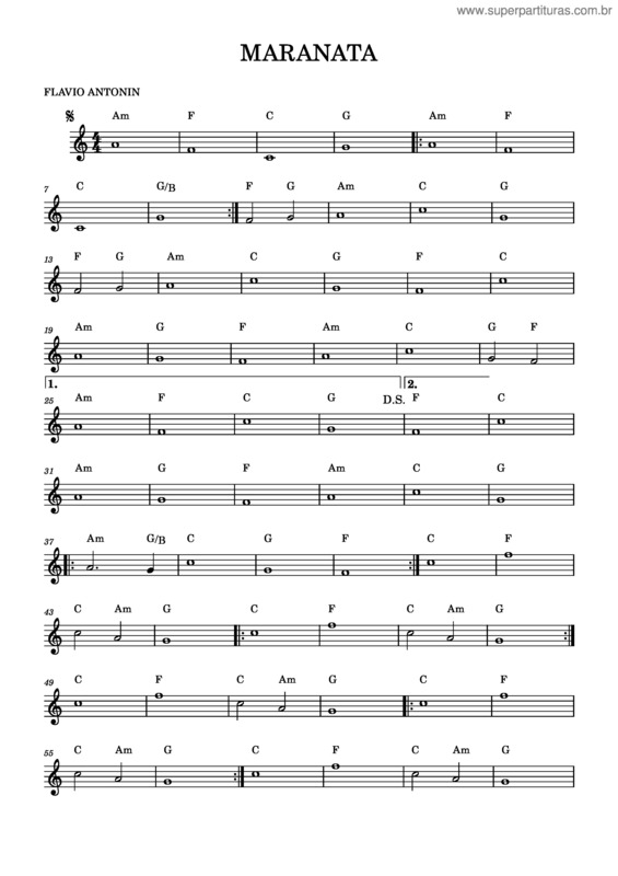 Partitura da música Maranata v.30