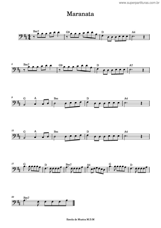 Partitura da música Maranata v.32