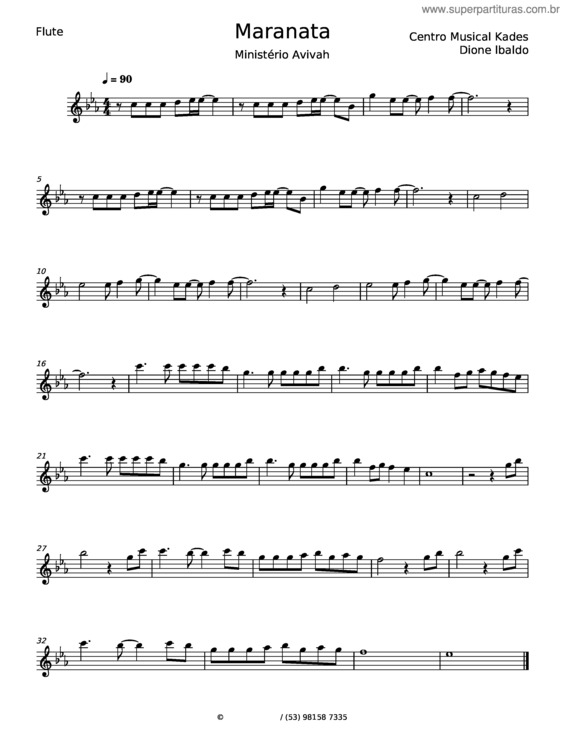 Partitura da música Maranata v.37