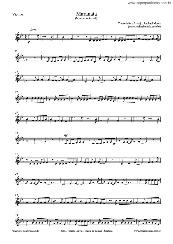 Partitura da música Maranata v.5