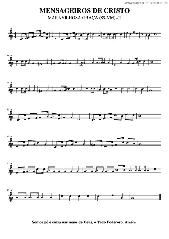 Partitura da música Maravilhosa Graça v.8