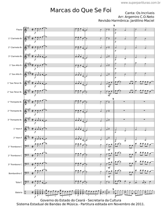 Partitura da música Marcas Do Que Se Foi v.9