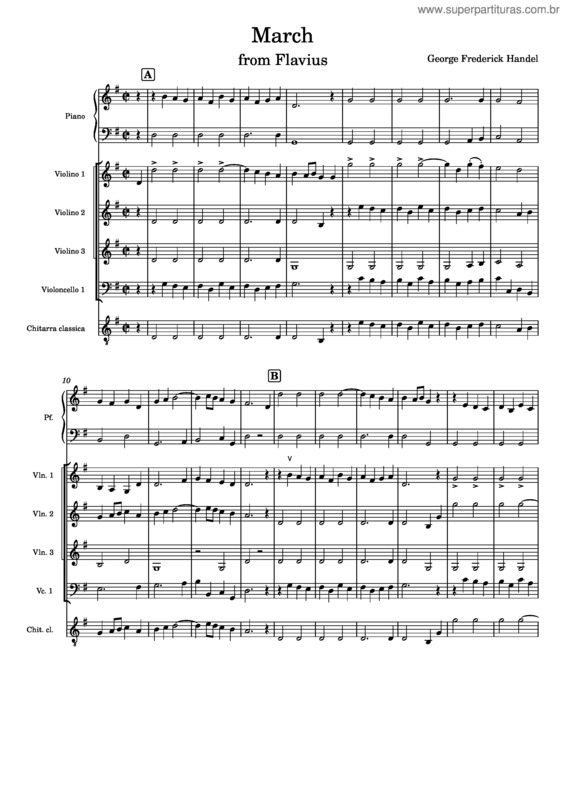 Partitura da música March v.3