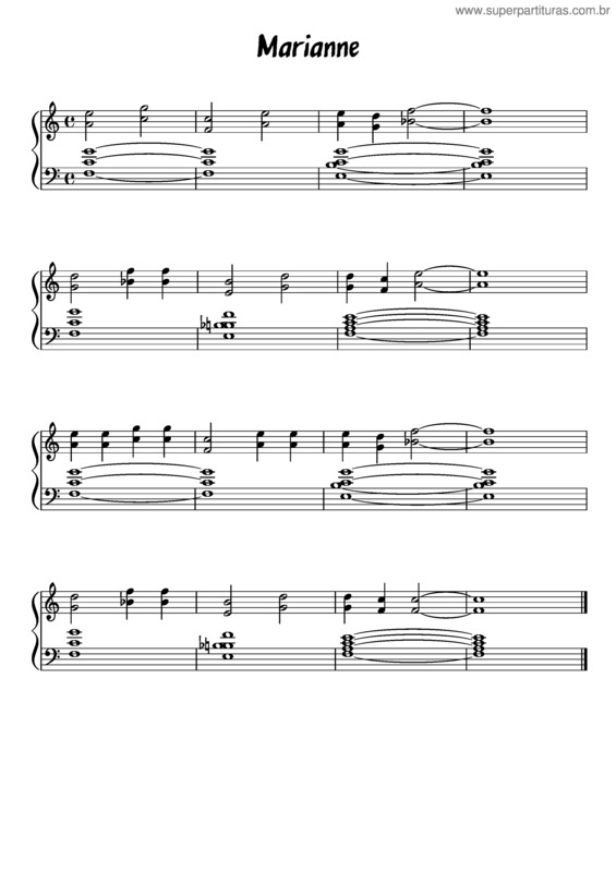 Partitura da música Marianne v.4